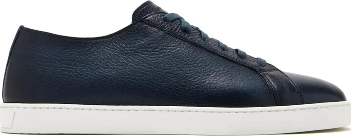 Leather Lace-Up Sneakers