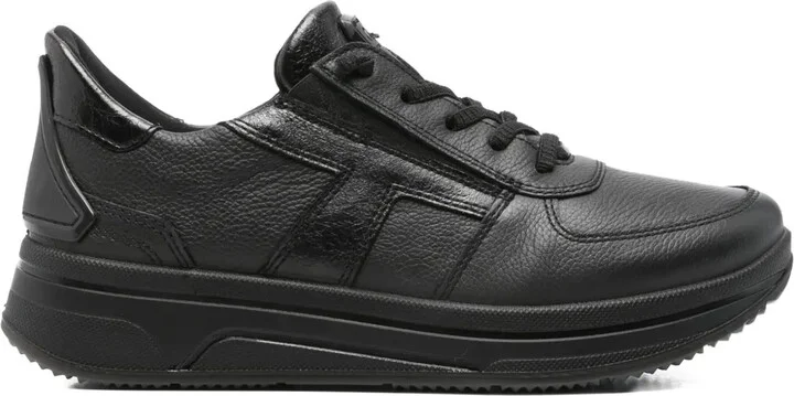 Leather Lace-Up Sneakers