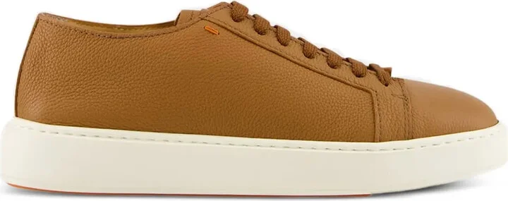 Leather Lace-Up Sneakers