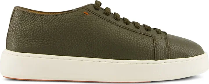 Leather Lace-Up Sneakers