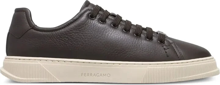 Leather Lace-Up Sneakers