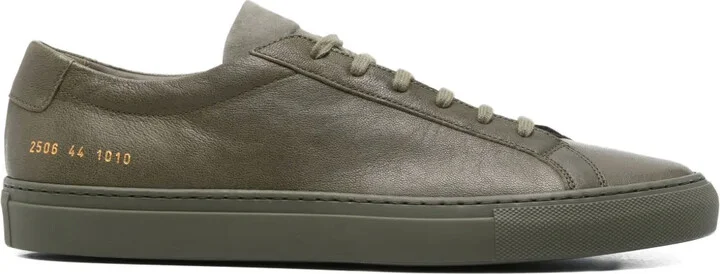 Leather Lace-Up Sneakers