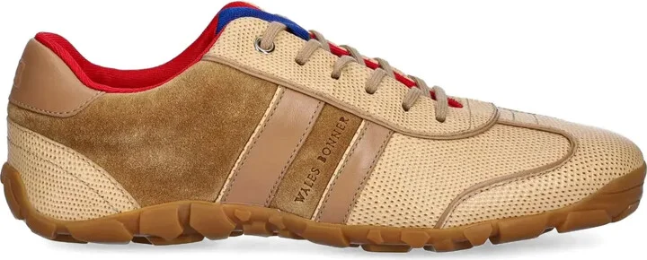 Leather Lace-Up Sneakers