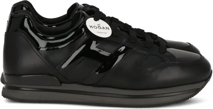 Leather Lace-Up Sneakers