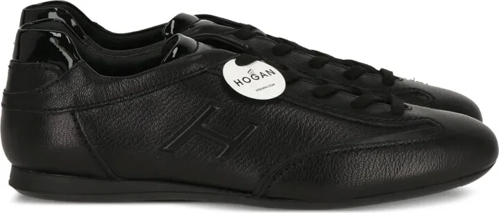 Leather Lace-Up Sneakers