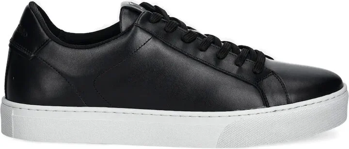 Leather Lace-Up Sneakers