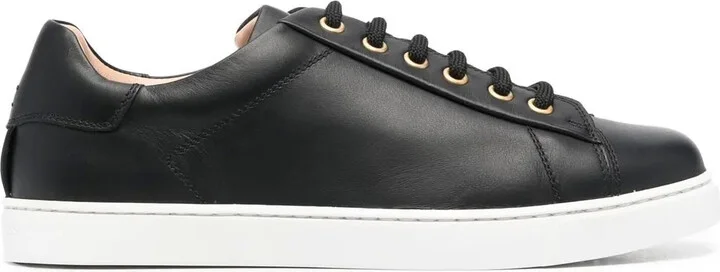 Leather Lace-Up Sneakers
