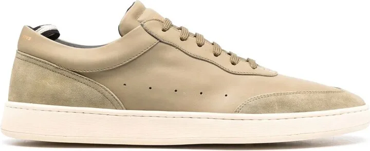 Leather Lace-Up Sneakers