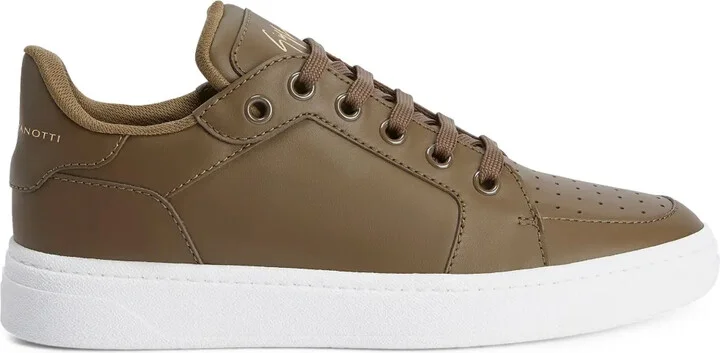 Leather Lace-Up Sneakers
