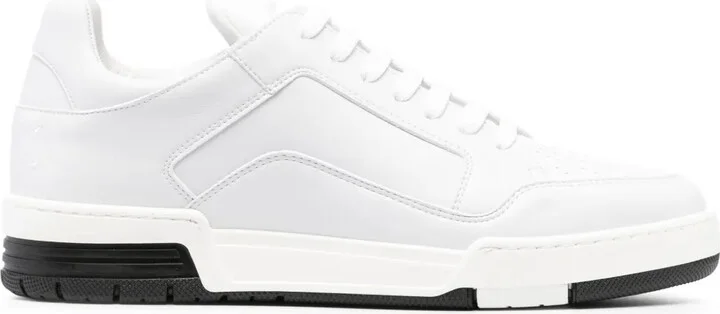 Leather Lace-Up Sneakers