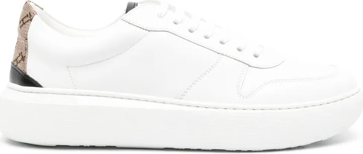 Leather Lace-Up Sneakers