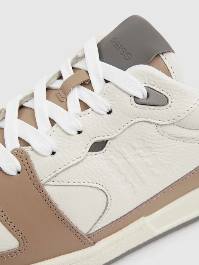 Leather Lace Up Trainers - Image 4