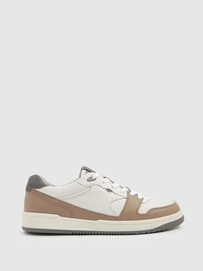 Leather Lace Up Trainers