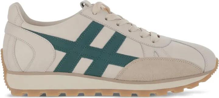 Leather Lace-Up Trainers