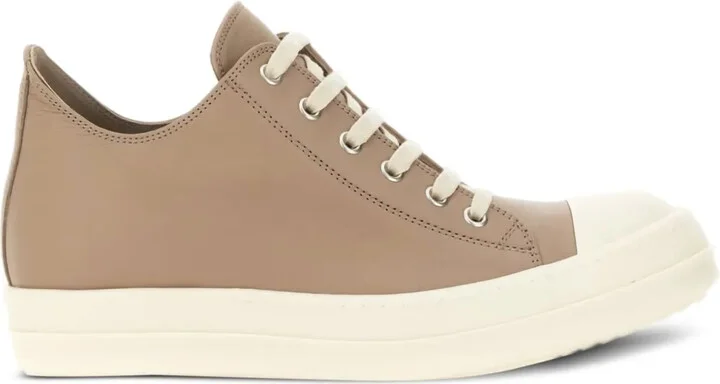 Leather Lace-Up Trainers