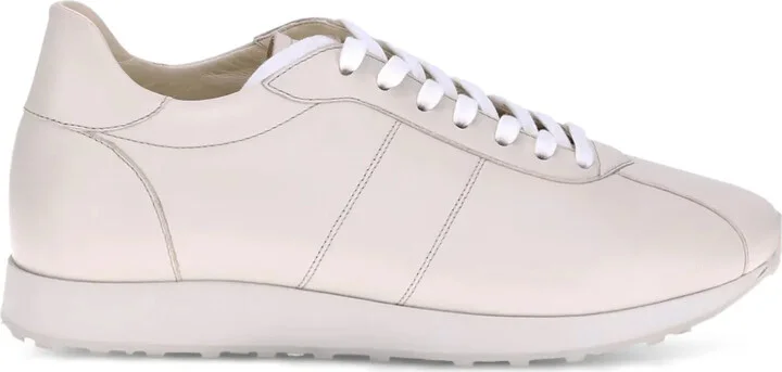 Leather Lace-Up Trainers