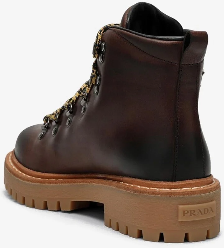 Leather Lace-Up Trekking Boots - Image 3