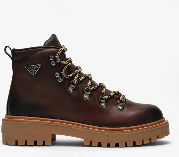 Leather Lace-Up Trekking Boots