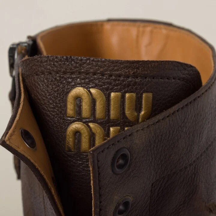 Leather laced booties - Image 4