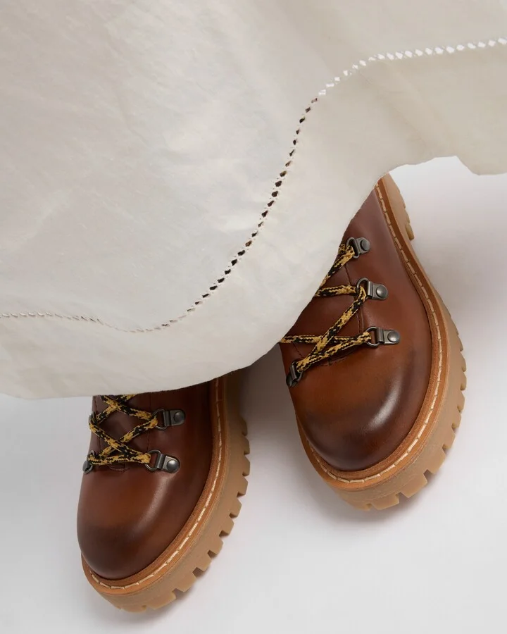 Leather laced booties - Image 3
