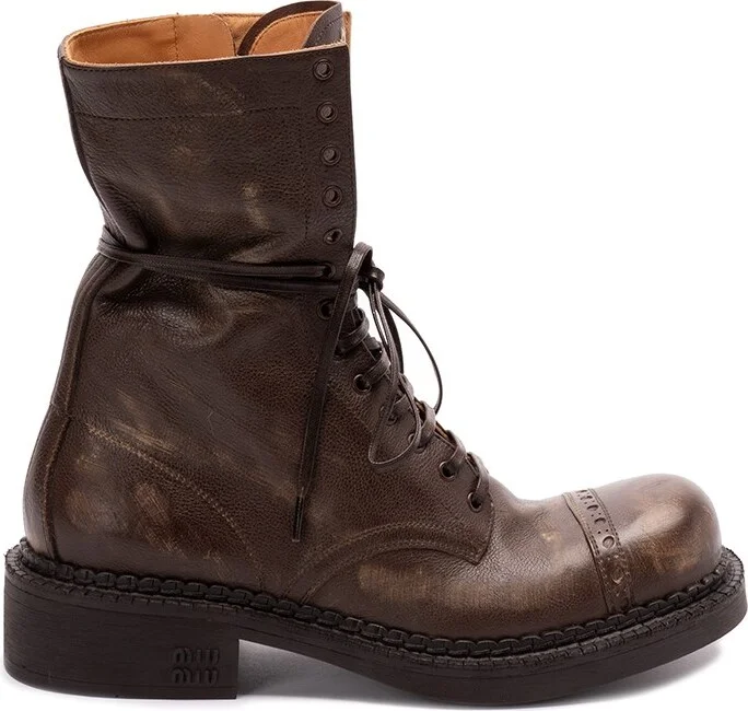 Leather Laced Booties