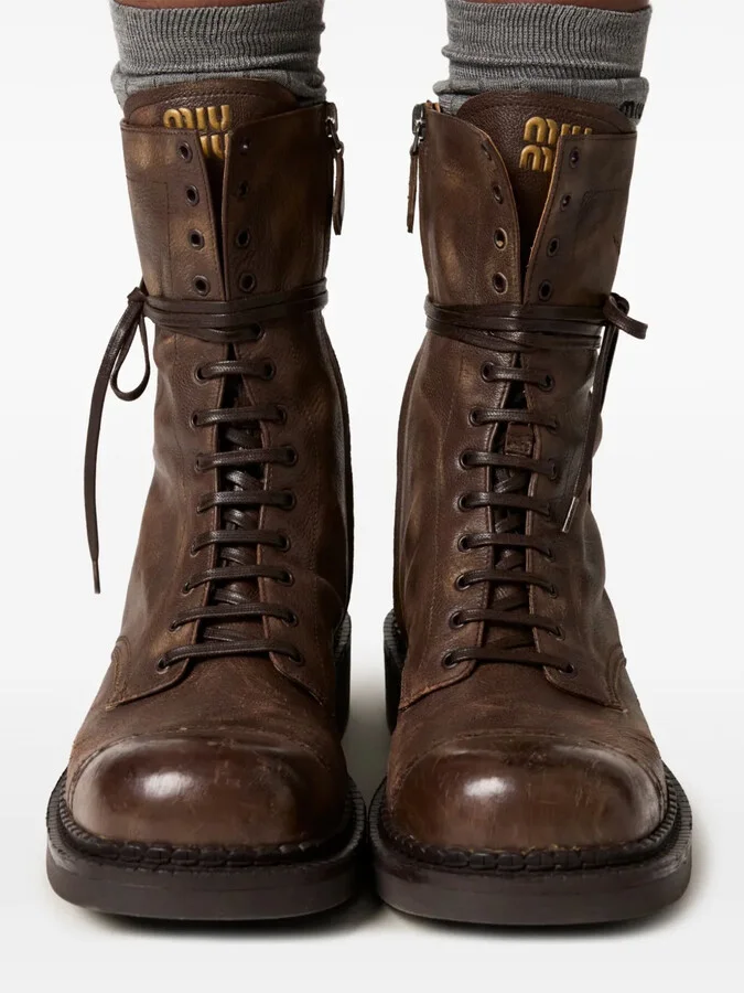 Leather Laced boots (35mm) - Image 5