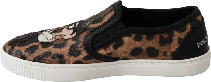 Leather Leopard #dgfamily Loafers Women's Shoes - Image 2