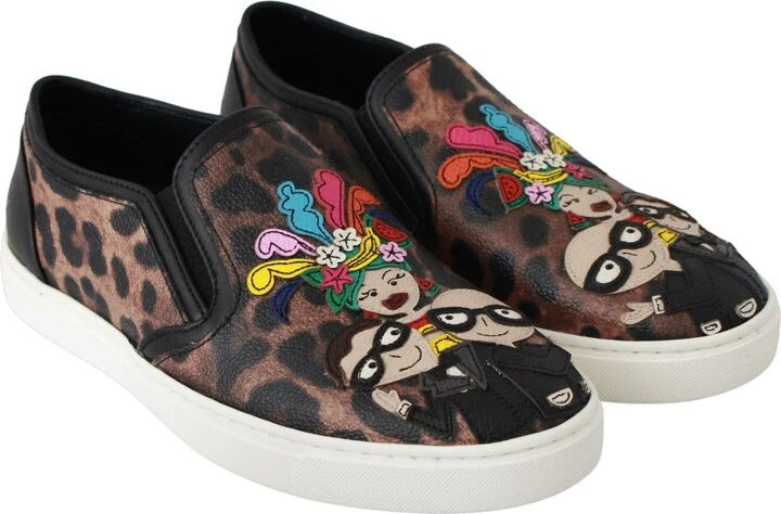 Leather Leopard #dgfamily Loafers Women's Shoes - Image 3