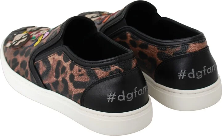 Leather Leopard #dgfamily Loafers Women's Shoes - Image 4