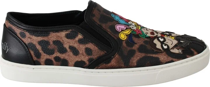 Leather Leopard #dgfamily Loafers Women's Shoes