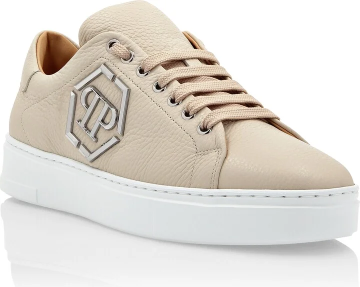 Leather Lo-Top Sneakers Hexagon
