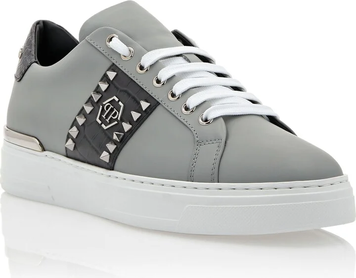 Leather Lo-Top Sneakers The Plein Original TM
