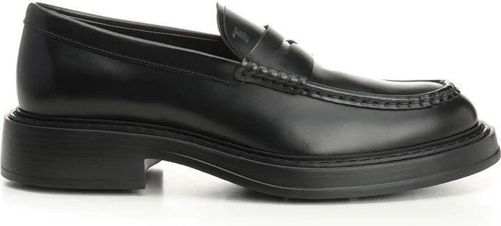Leather Loafer Loafers Black