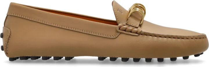 Leather Loafers, , - Beige