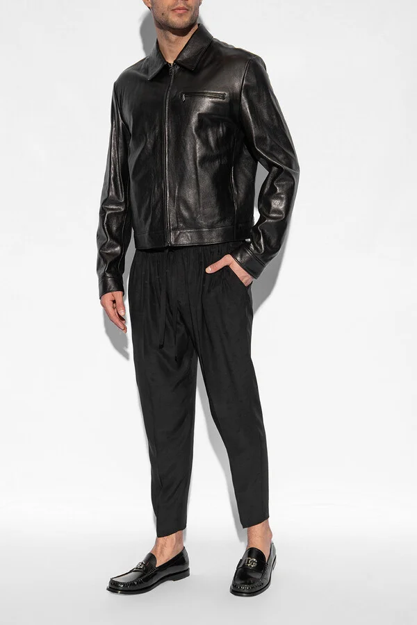Leather Loafers, , - Black - Image 2