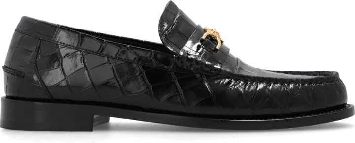 Leather Loafers, , - Black