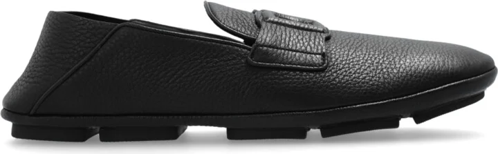 Leather Loafers, , - Black