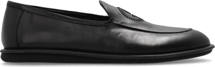 Leather Loafers, , - Black