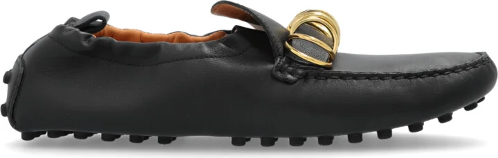 Leather Loafers, , - Black