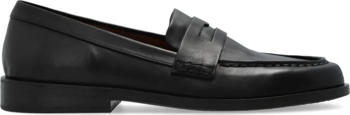 Leather Loafers, , - Black