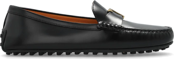 Leather Loafers, , - Black