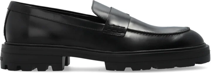Leather Loafers, , - Black