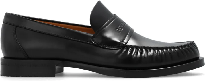 Leather Loafers, , - Black