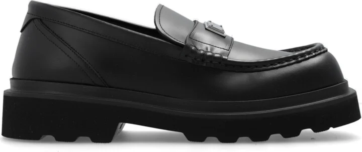 Leather Loafers, , - Black
