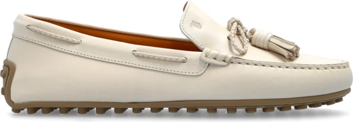 Leather Loafers, , - Cream
