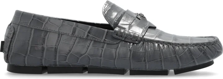 Leather Loafers, , - Grey