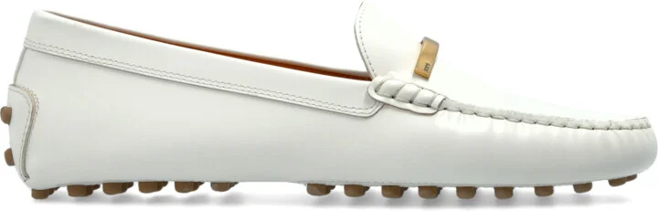Leather Loafers, , - White