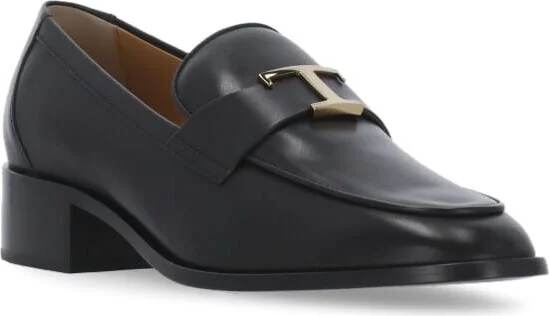 Leather Loafers With Heel - Image 3
