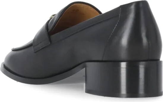 Leather Loafers With Heel - Image 4