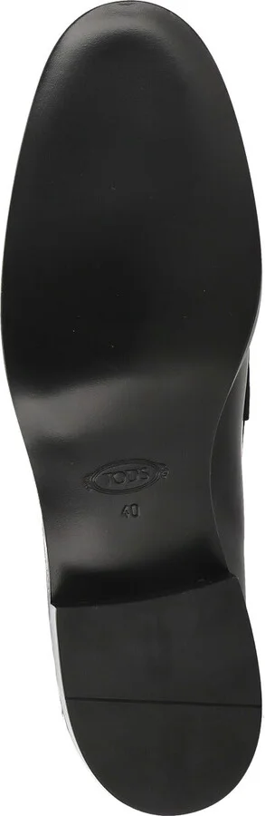 Leather Loafers With Heel - Image 5